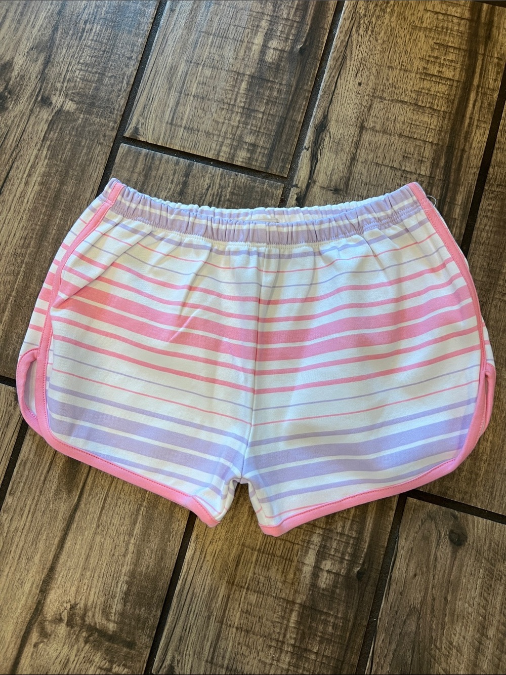The Beaufort Bonnet Company Pink & Lavender Striped Athletic Shorts NWOT